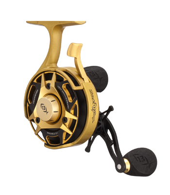 13 Fishing Black Betty FreeFall Trick Shop Edition Red/Gold/Silver Ice Reel  - Right Hand